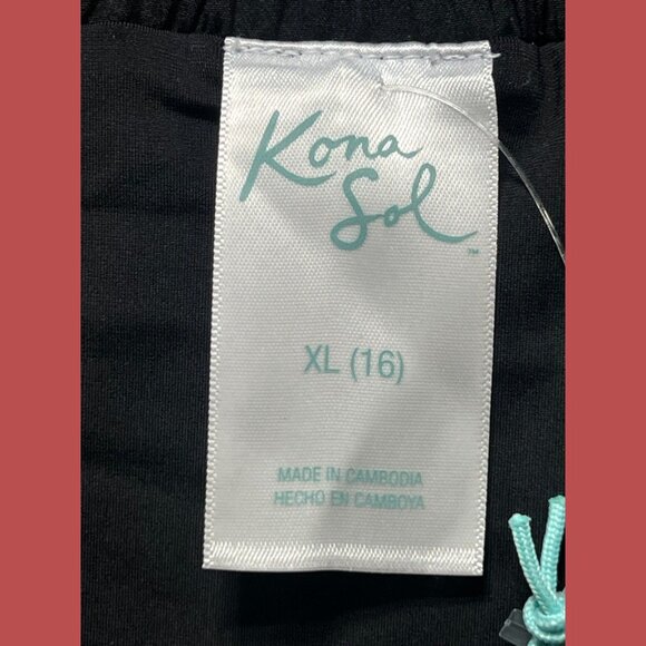 Kona Sol - Women's Quick Dry Board Skirt With Pockets - Black - Extra Large - Picture 14 of 16